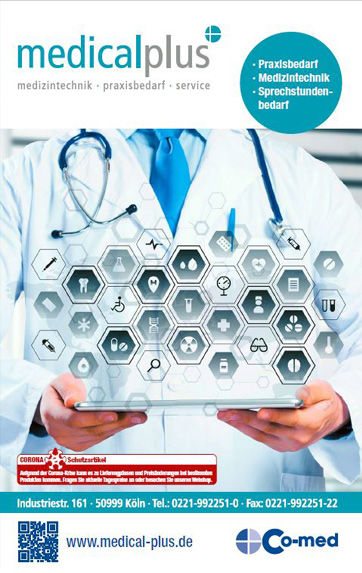 Praxis Katalog medical plus für Praxisbedarf und Medizintechnik
